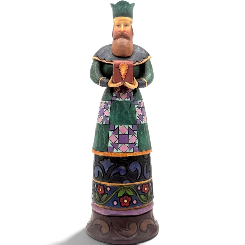 Jim Shore Green Wise Man King Nativity Figurine 2009 Heartwood Creek 4014469